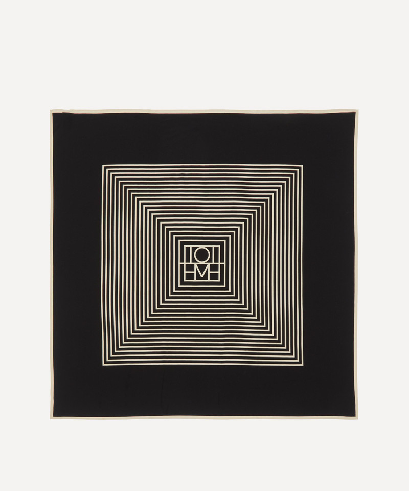 TOTEME Centred Monogram Silk Scarf outlook