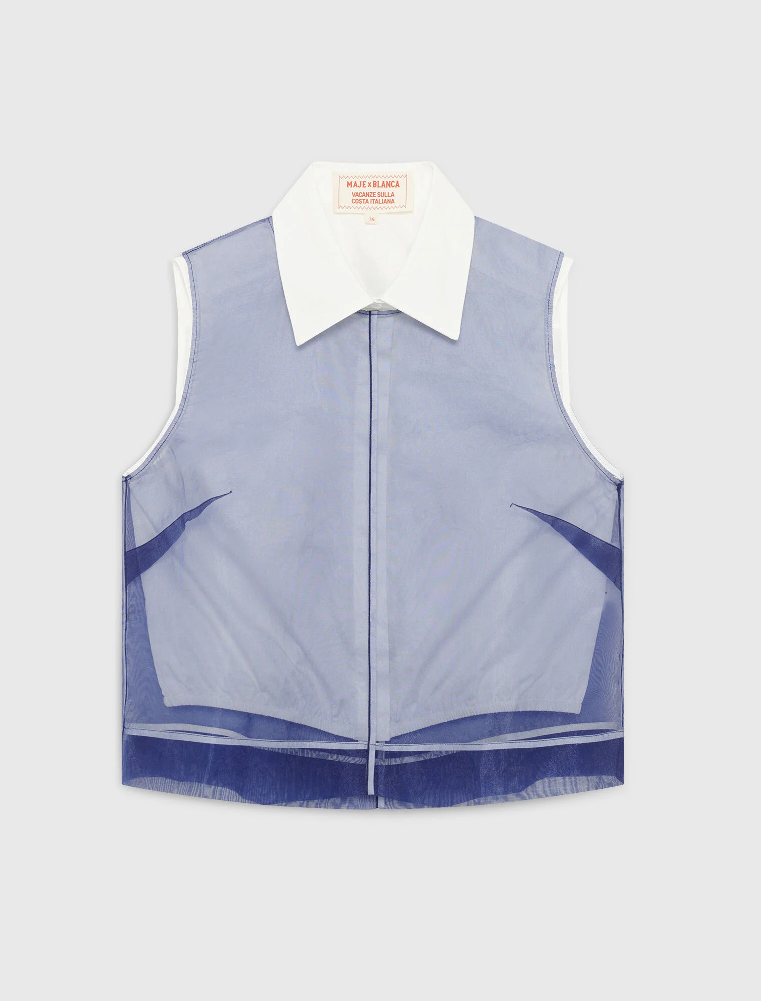 Cotton top with removable organza - 1