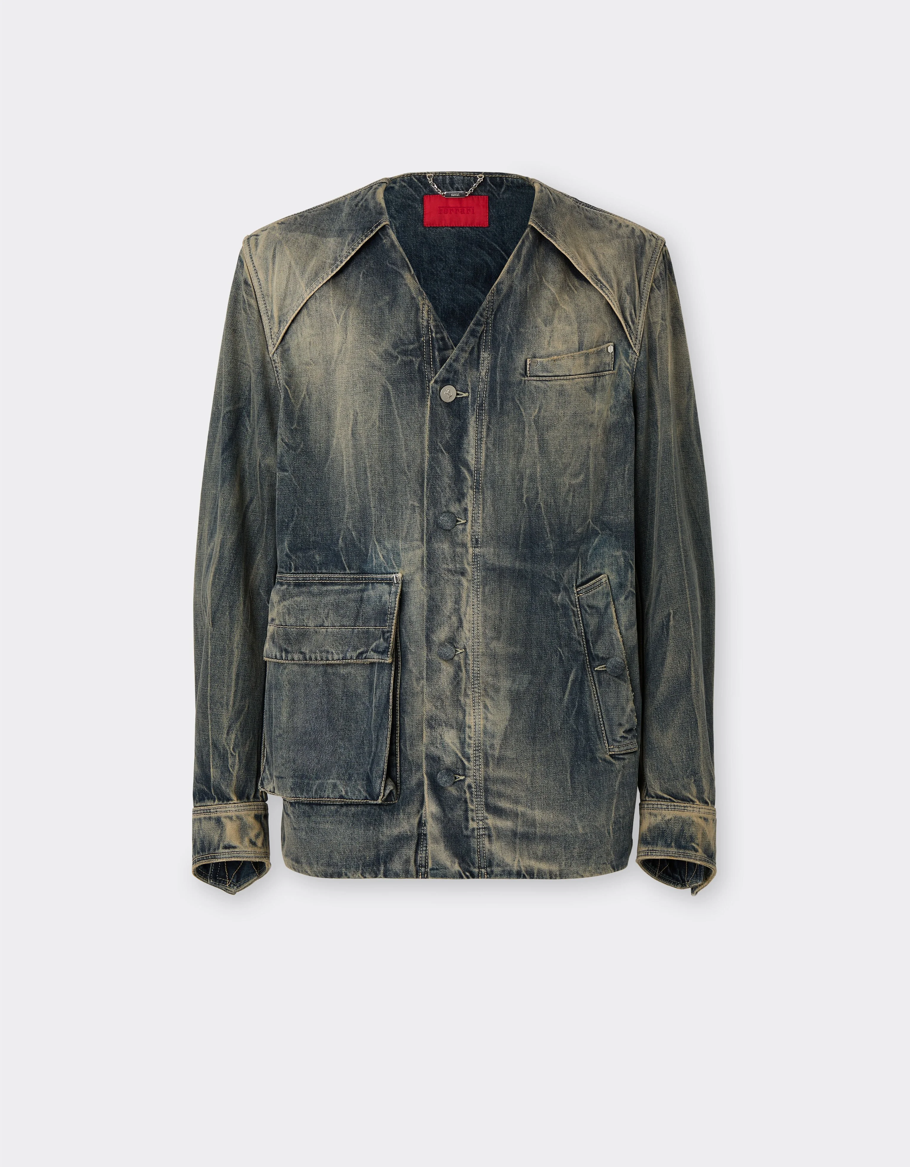 Acid-washed denim shirt - 1
