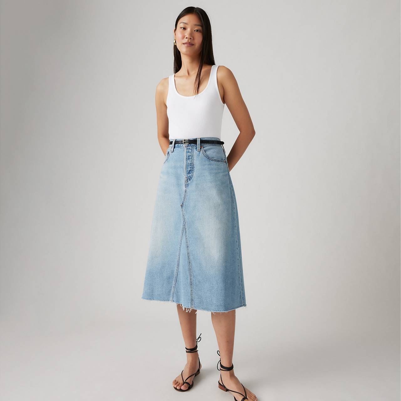 HIGH RISE A-LINE SKIRT - 3