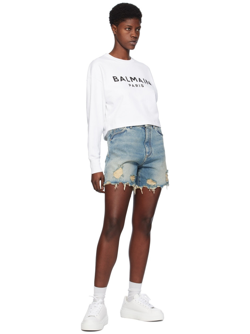 Balmain White Printed Sweatshirt outlook