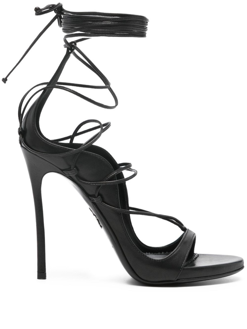 105mm leather heeled sandals 1
