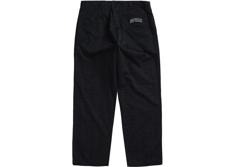 Supreme Supreme Snake Print Chino Pant Black outlook