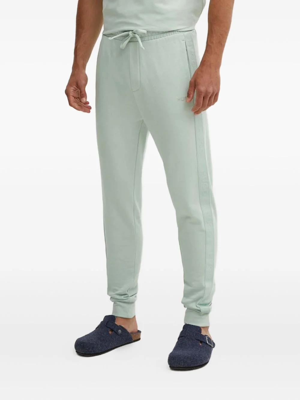 logo tape trousers - 1