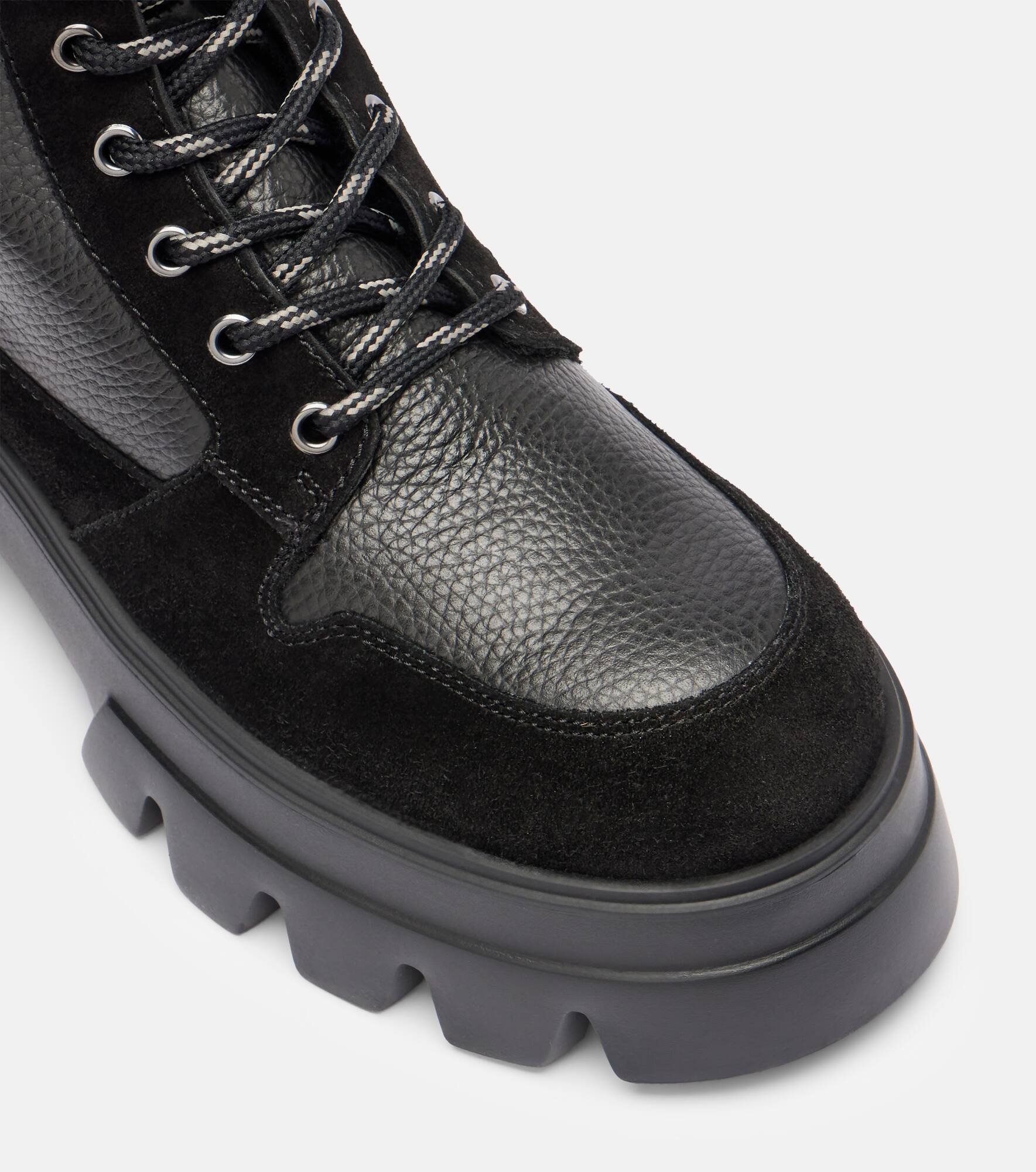 Sapporo suede and leather combat boots - 5