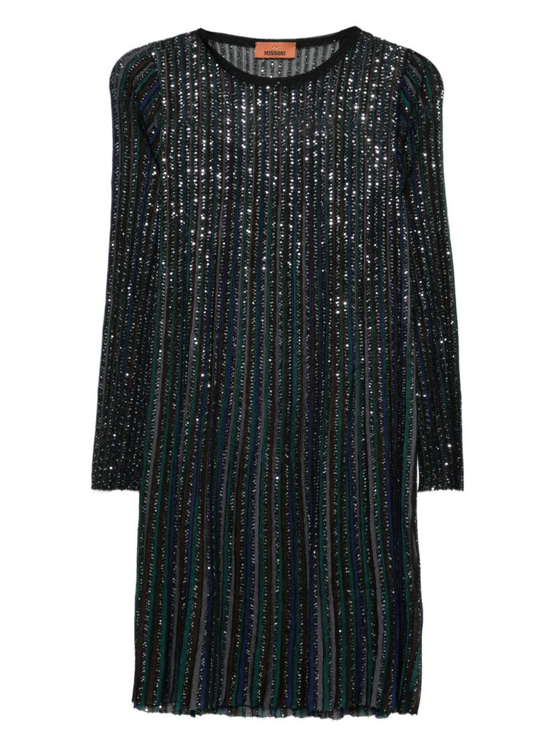 striped embellished dress 1
