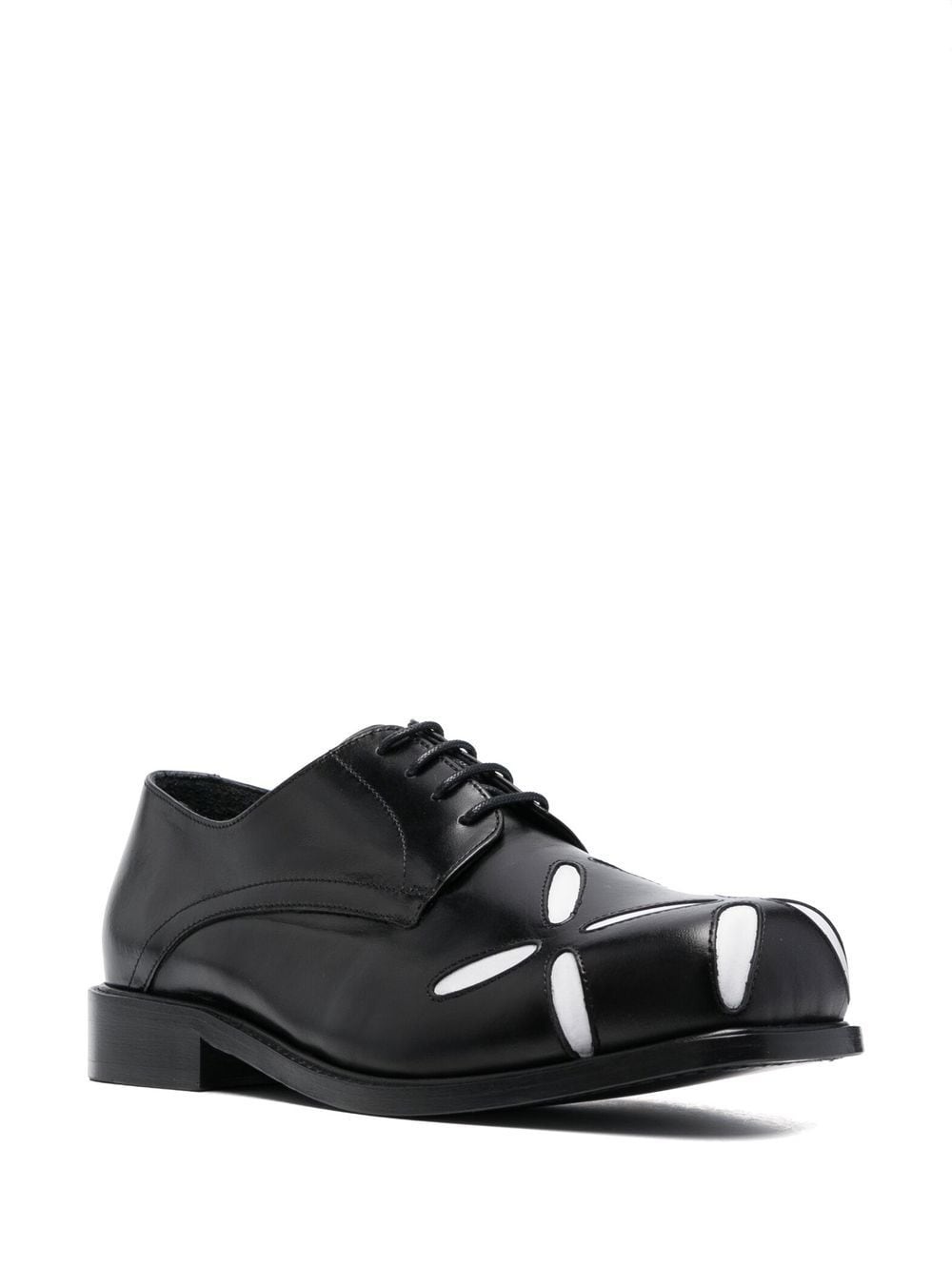 Slashed square-toe Derby shoes - 2