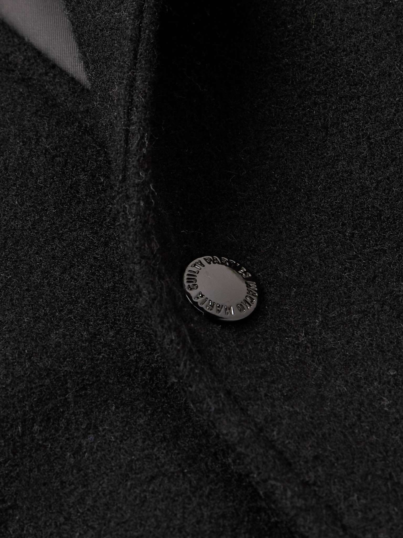 Logo-Embroidered Wool-Blend Felt and Leather Varsity Jacket - 4