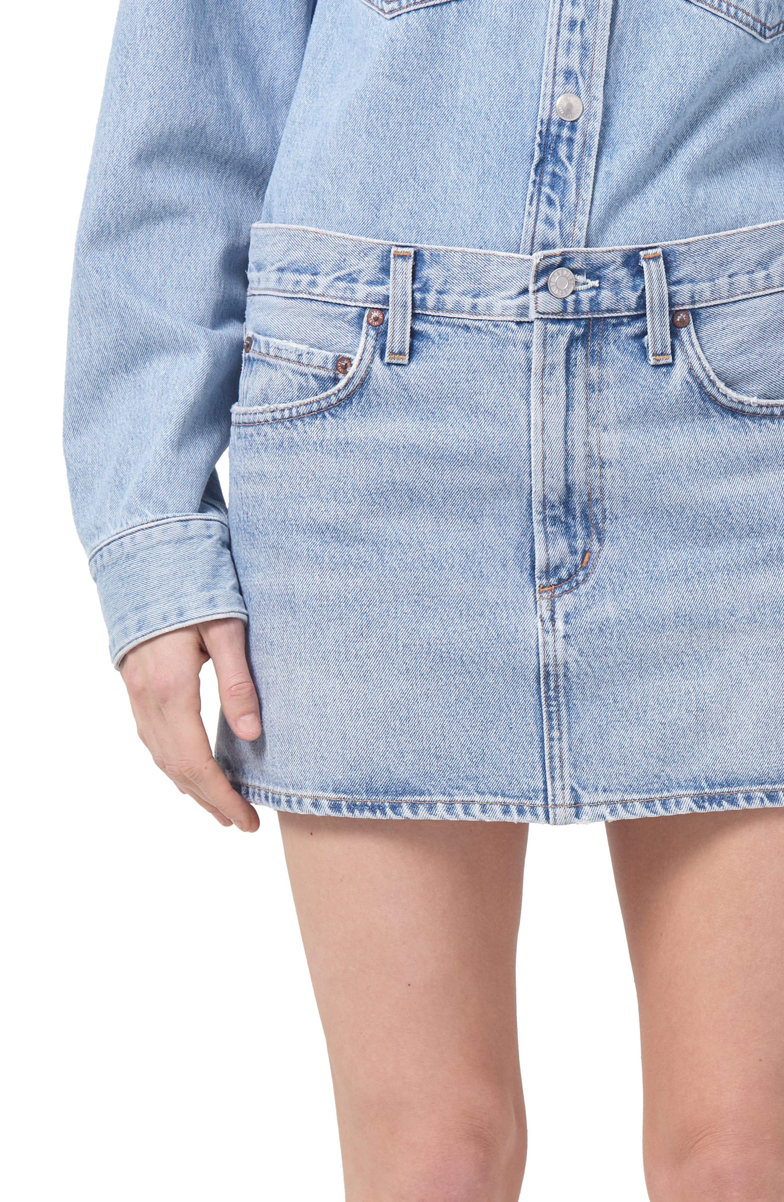 AGOLDE Alek Denim Miniskirt in Force at Nordstrom - 4