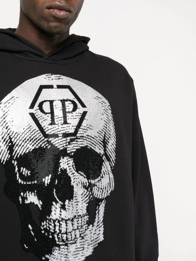 skull logo-print hoodie 5