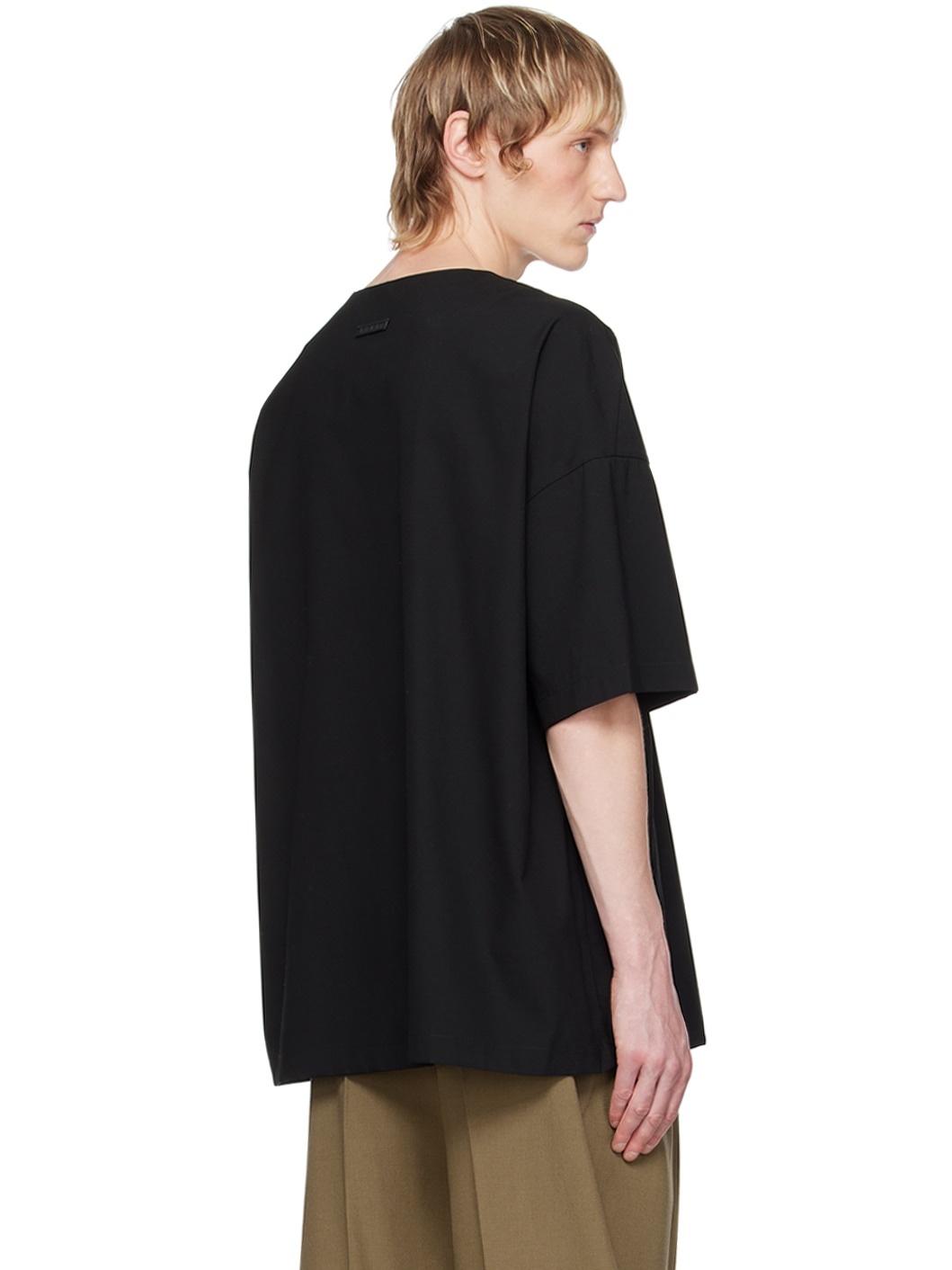 Black Square Neck T-Shirt - 3