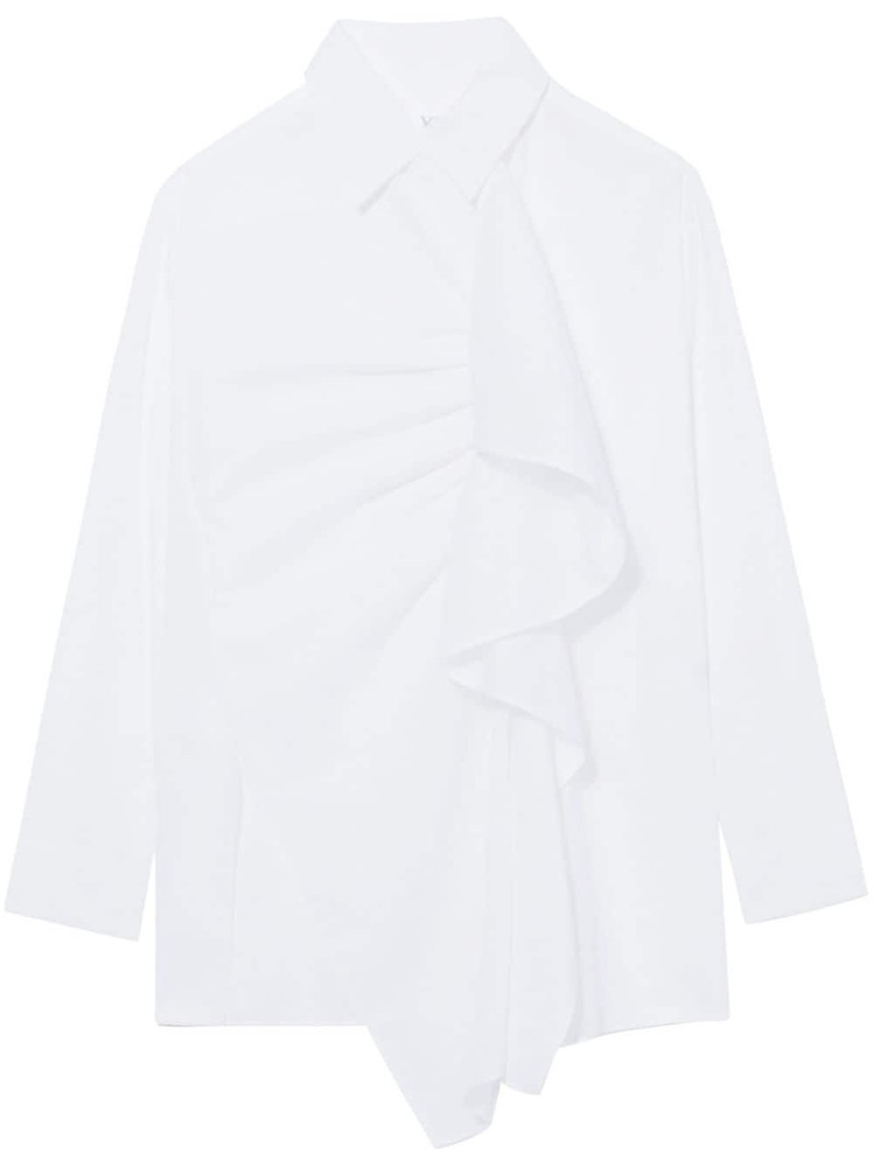ruffle-detailing cotton shirt 1