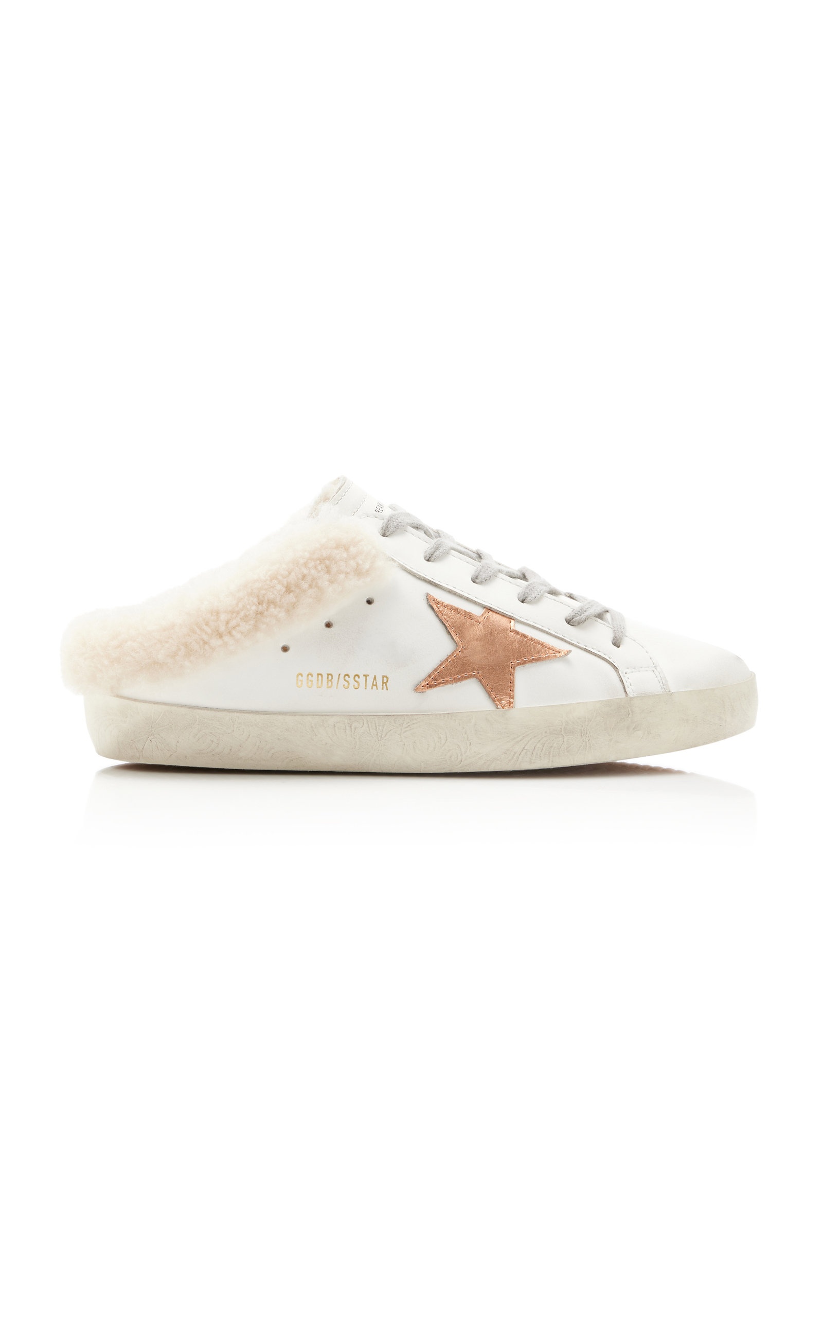 Superstar Shearling-Lined Leather Slip-On Sneakers white - 1