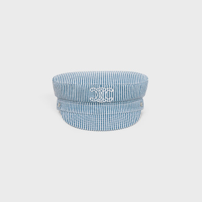 CELINE triomphe sailor cap in cotton hickory outlook