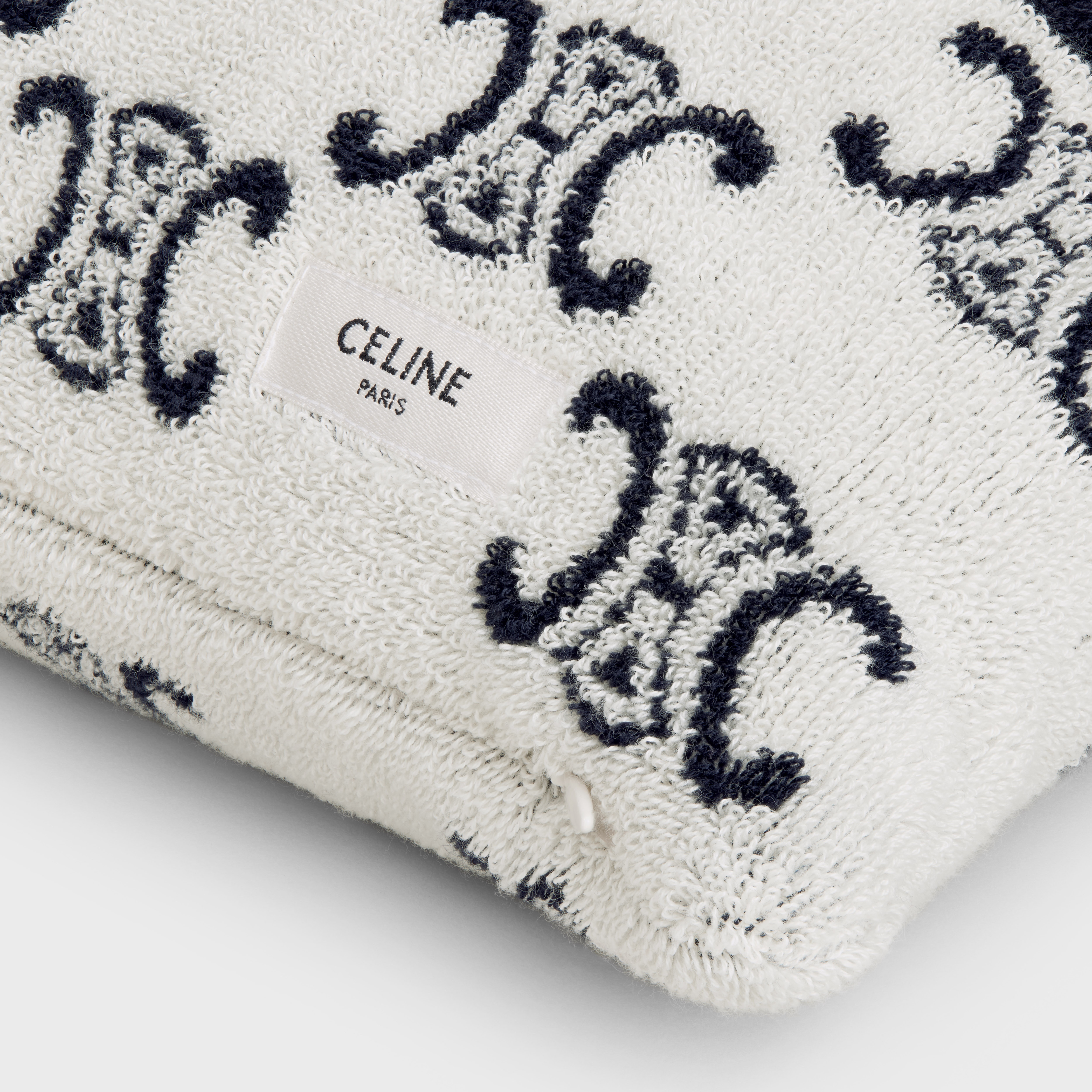 MONOGRAMMED TERRY COTTON BEACH CUSHION - 4