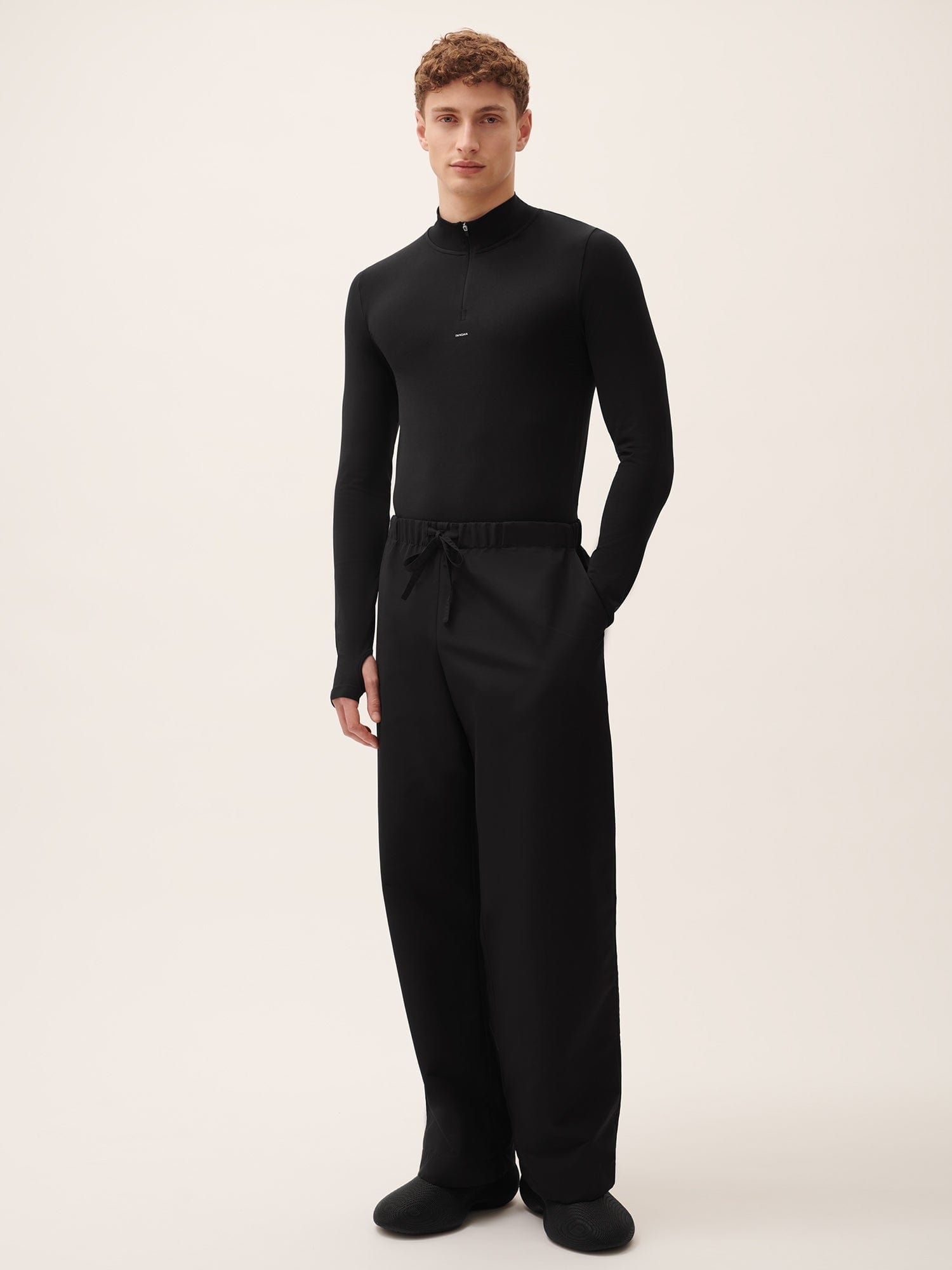 Men's (gaia)PLNT Nylon Straight Leg Track Pants - Black - 3