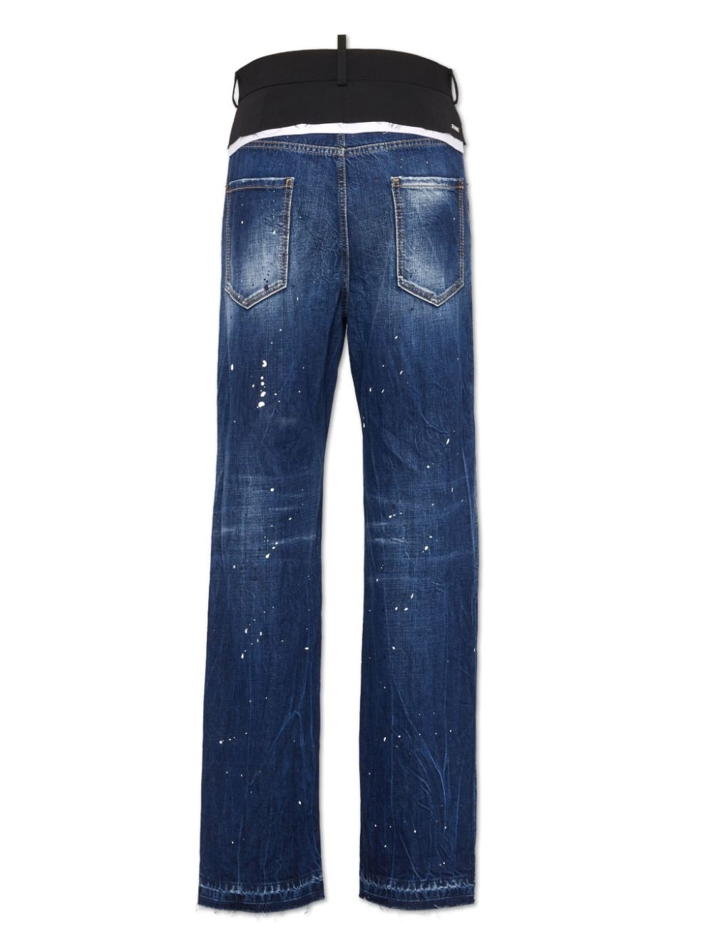 paint splatter-detail washed denim jeans - 2