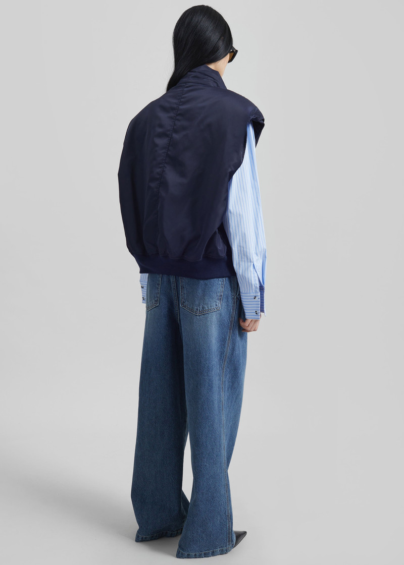 Aysen Sleeveless Bomber Jacket - Navy 8