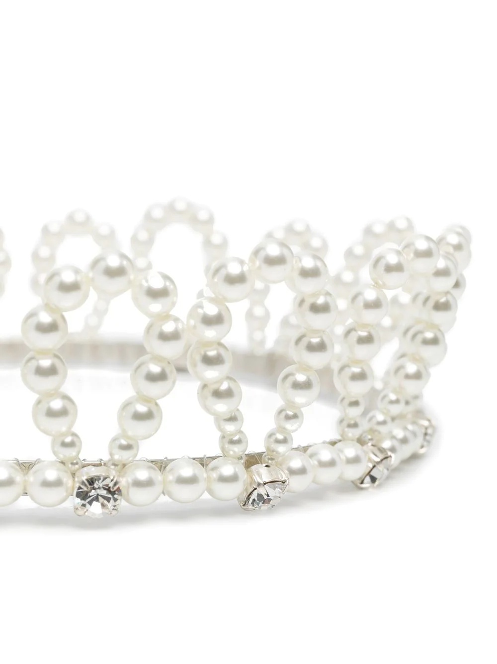 faux pearl-embellished headband - 3