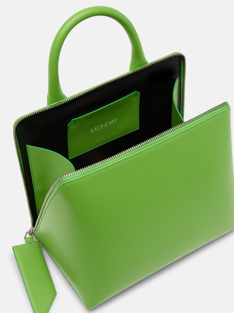 ''MONDAY'' APPLE GREEN TOP HANDLE 3