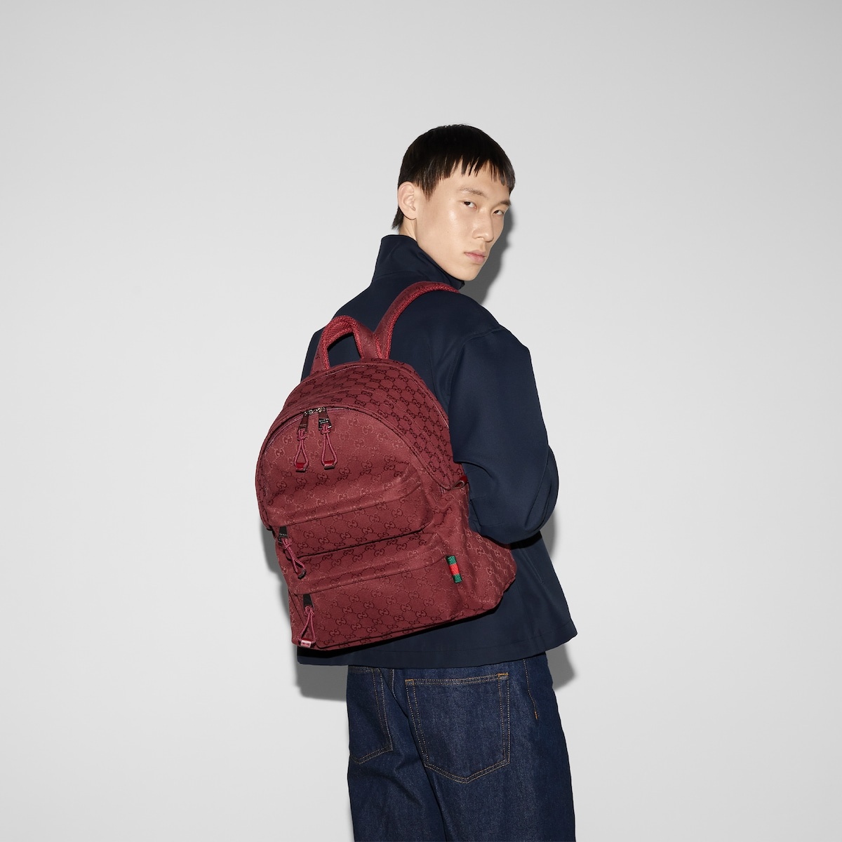 Medium backpack with Gucci logo - 3