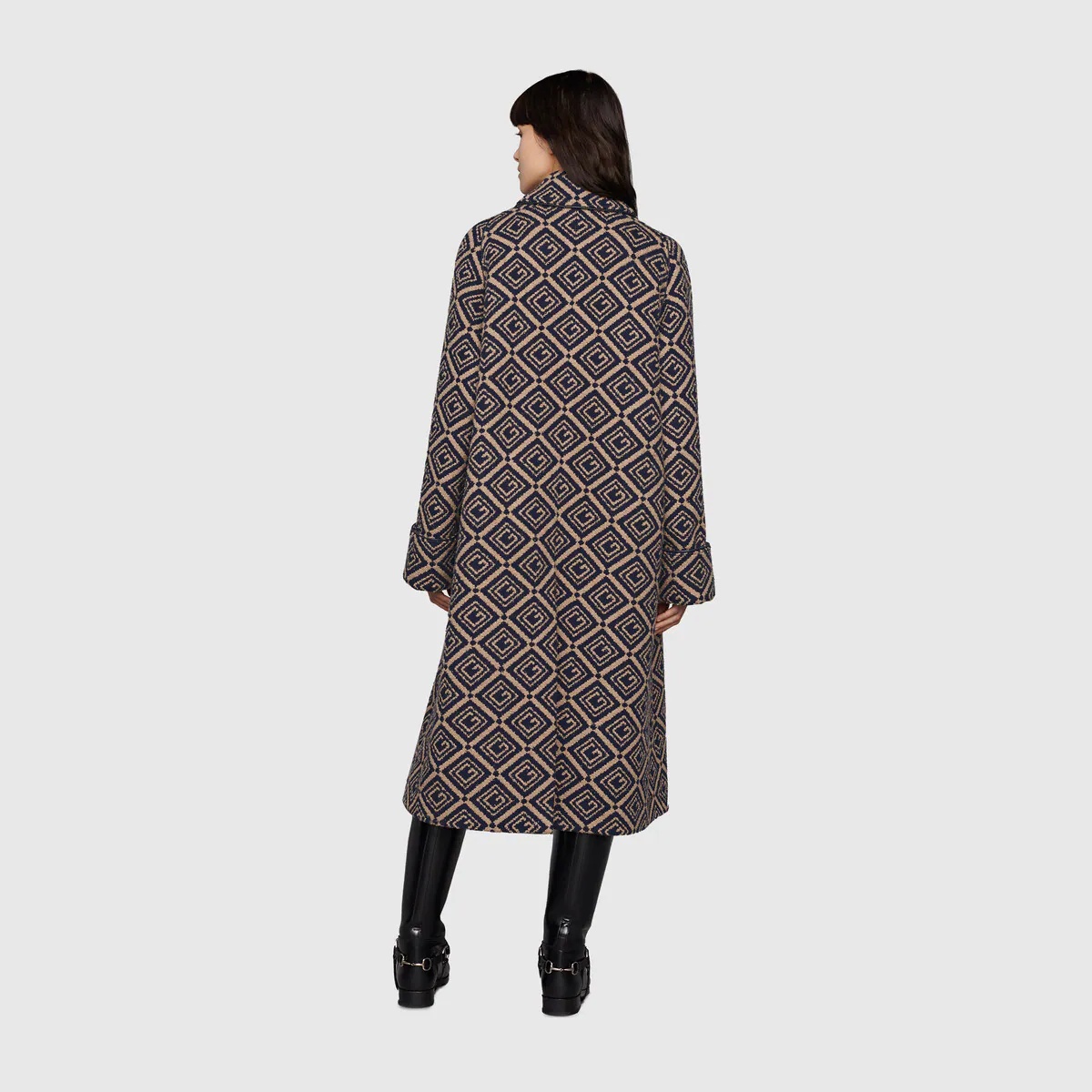 Geometric G tweed coat - 4