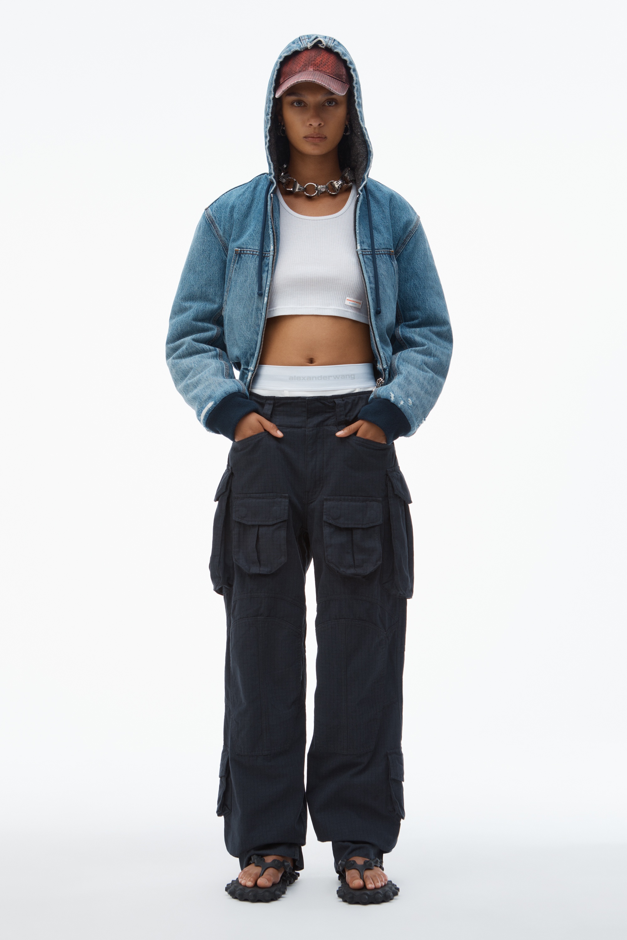 Pre-Styled Cargo Pants with Brief Waistband - 2