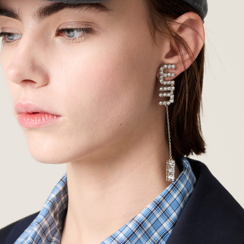 Miu Miu Pendant earrings with crystals outlook