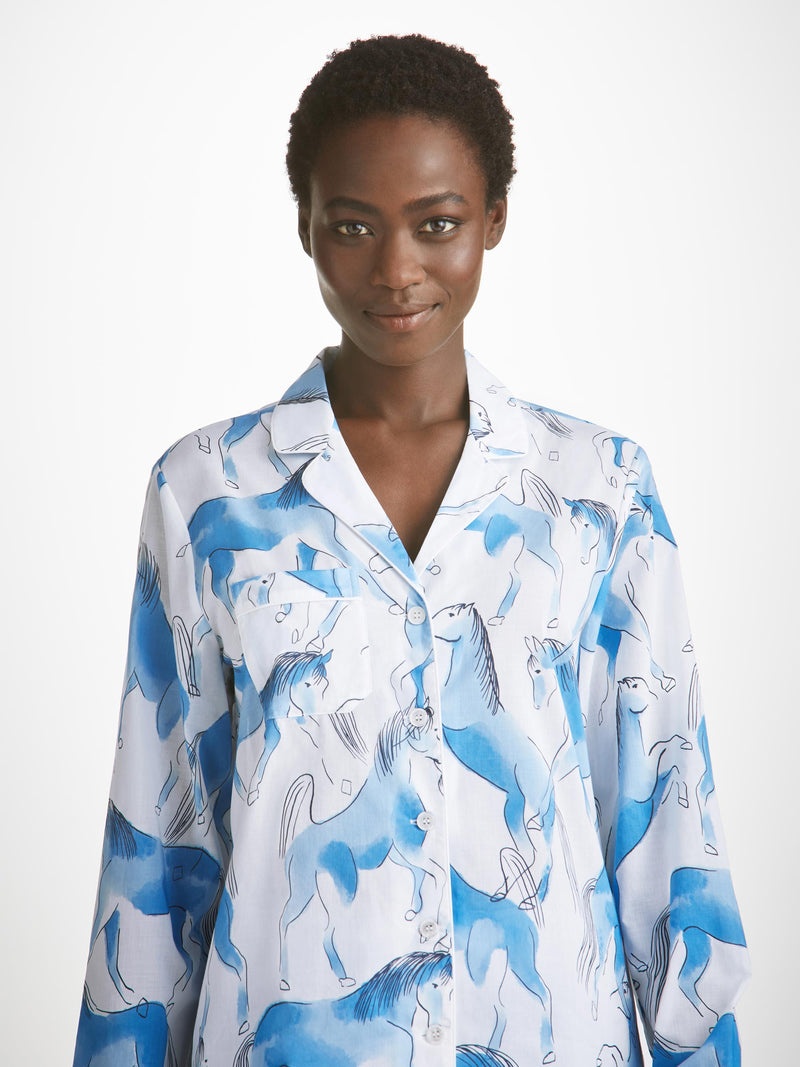 Women's Pyjamas Ledbury 67 Cotton Batiste Blue - 5