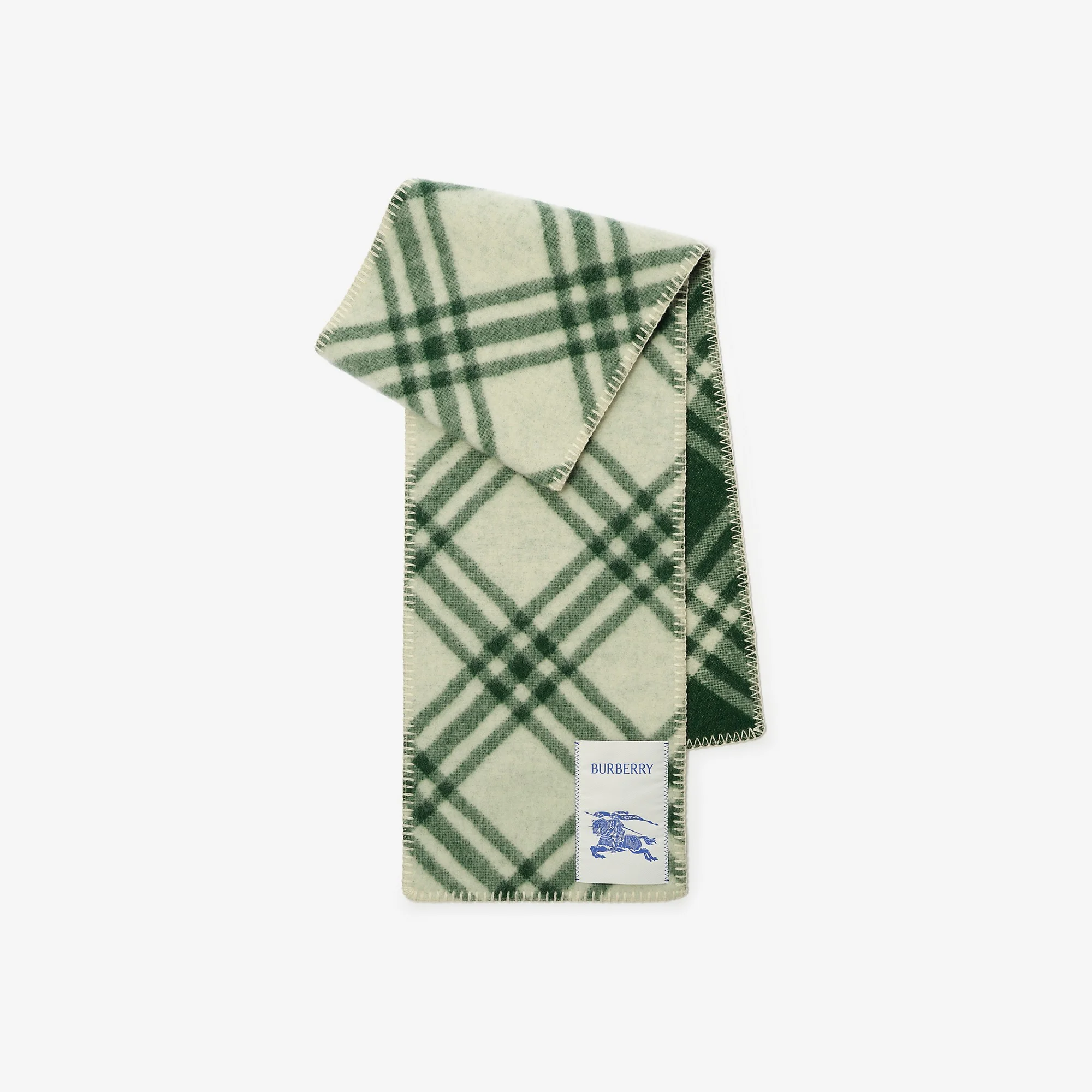 Check Wool Scarf - 1