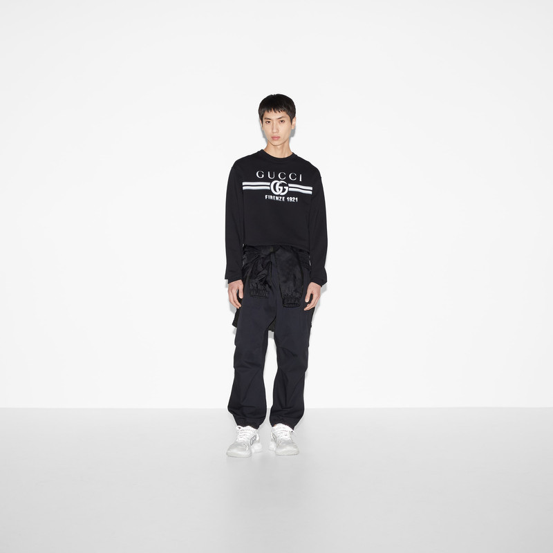 GUCCI Cotton jersey printed sweatshirt outlook