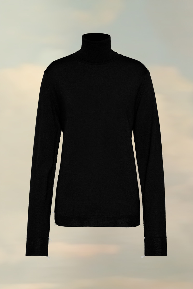 Merino Wool High-neck Sweater 1