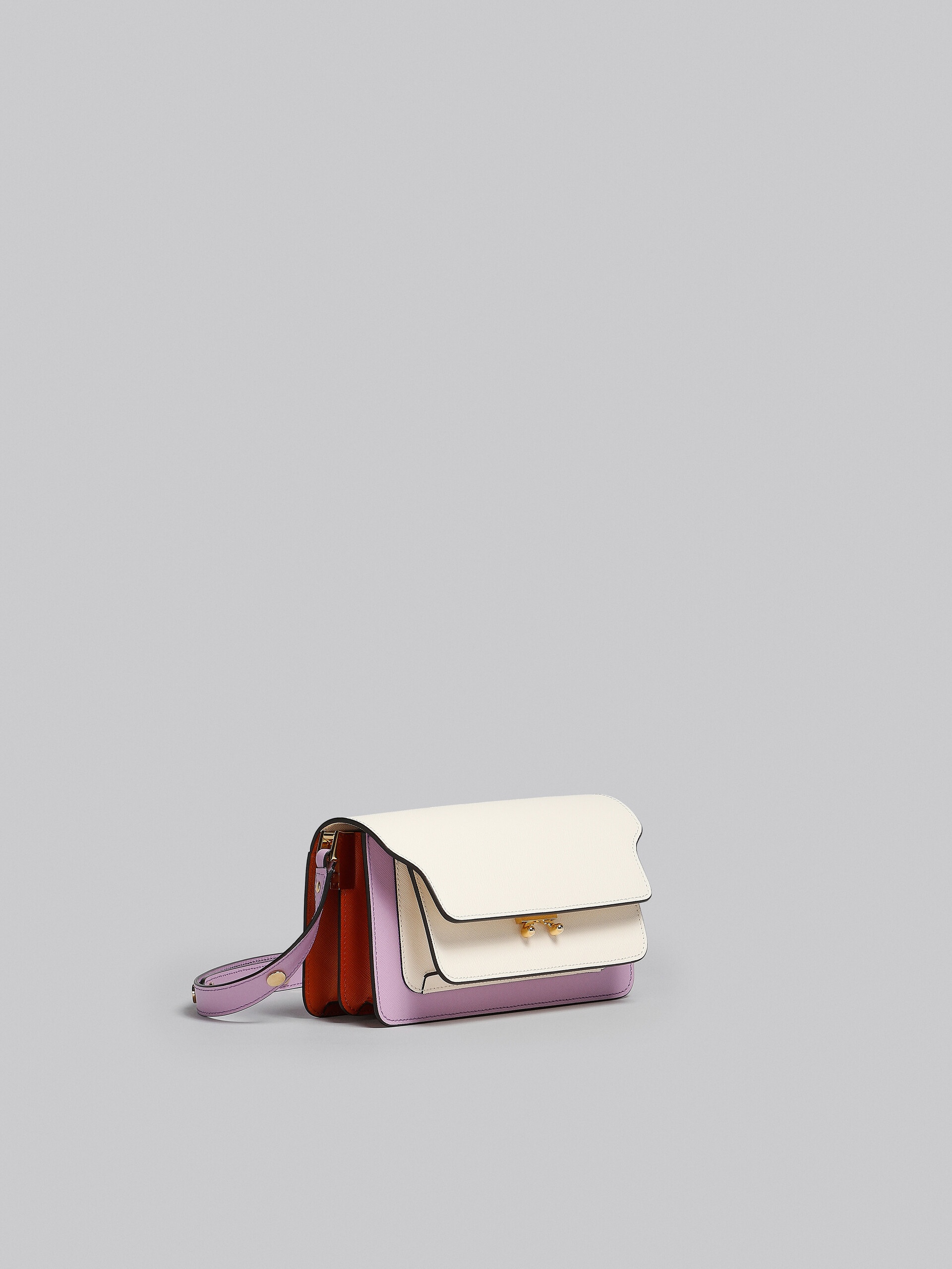 LILAC SAFFIANO LEATHER EW TRUNK BAG - 6