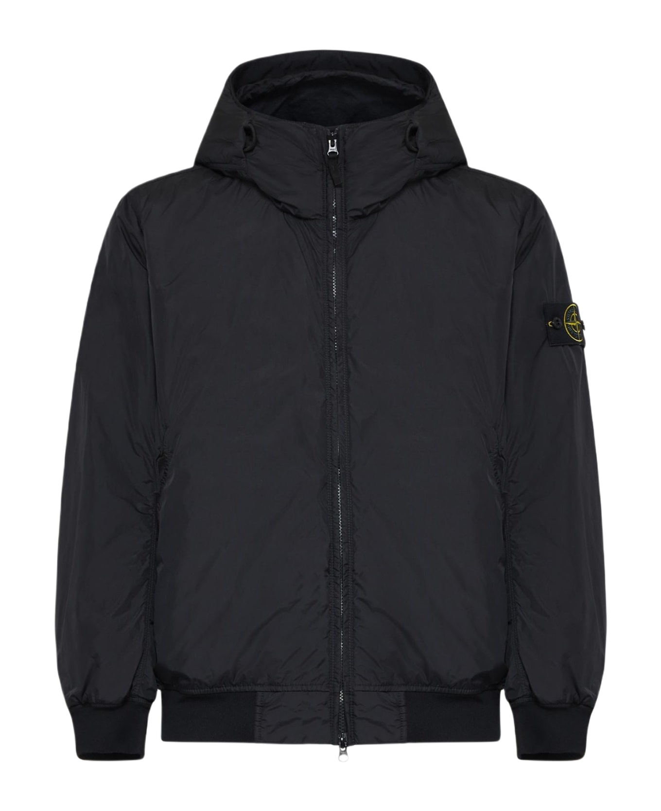 Hooded Nylon Down Jacket - 1