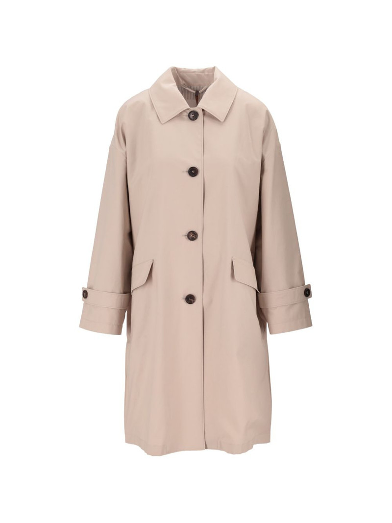 buttoned trench coat 1
