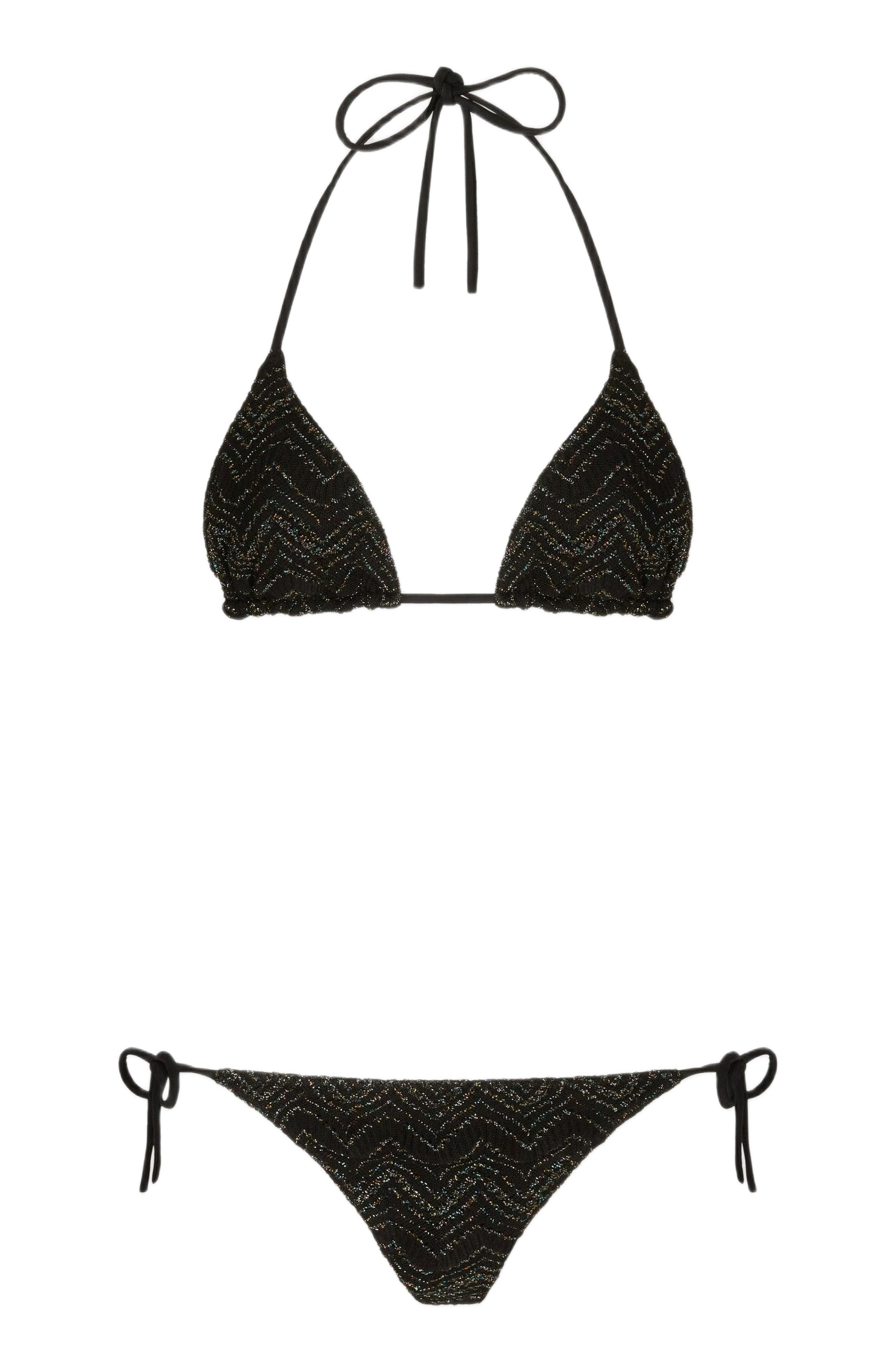 Missoni Zig Zag Lamé Viscose Bikini in Black & Lamé at Nordstrom - 2