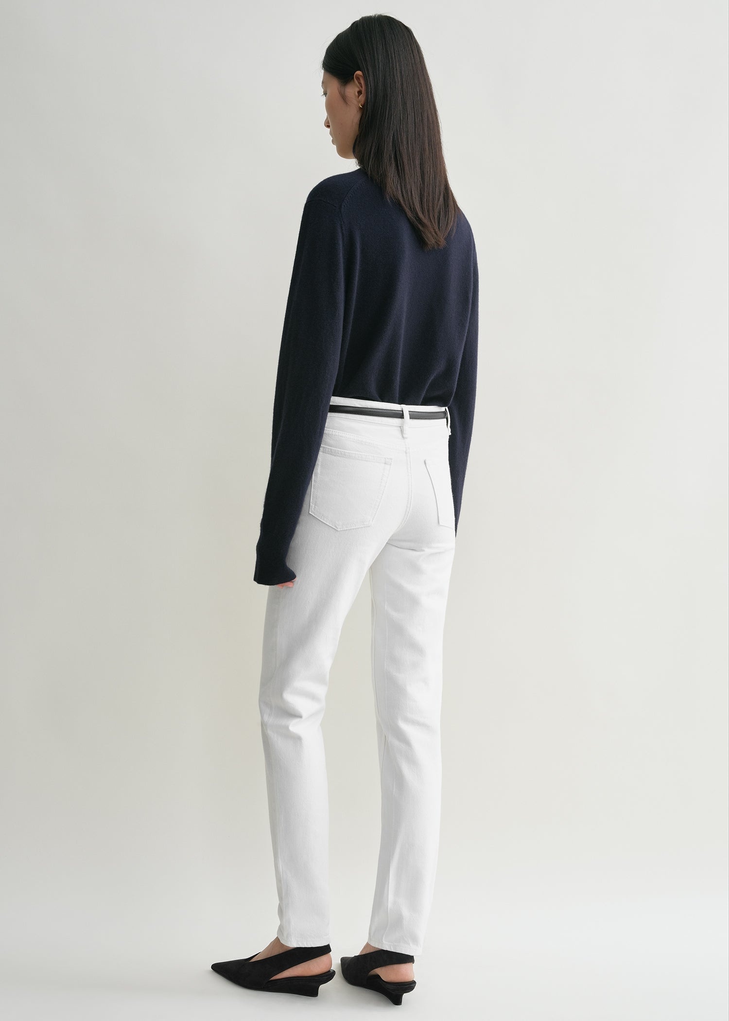 Low taper denim white - 4