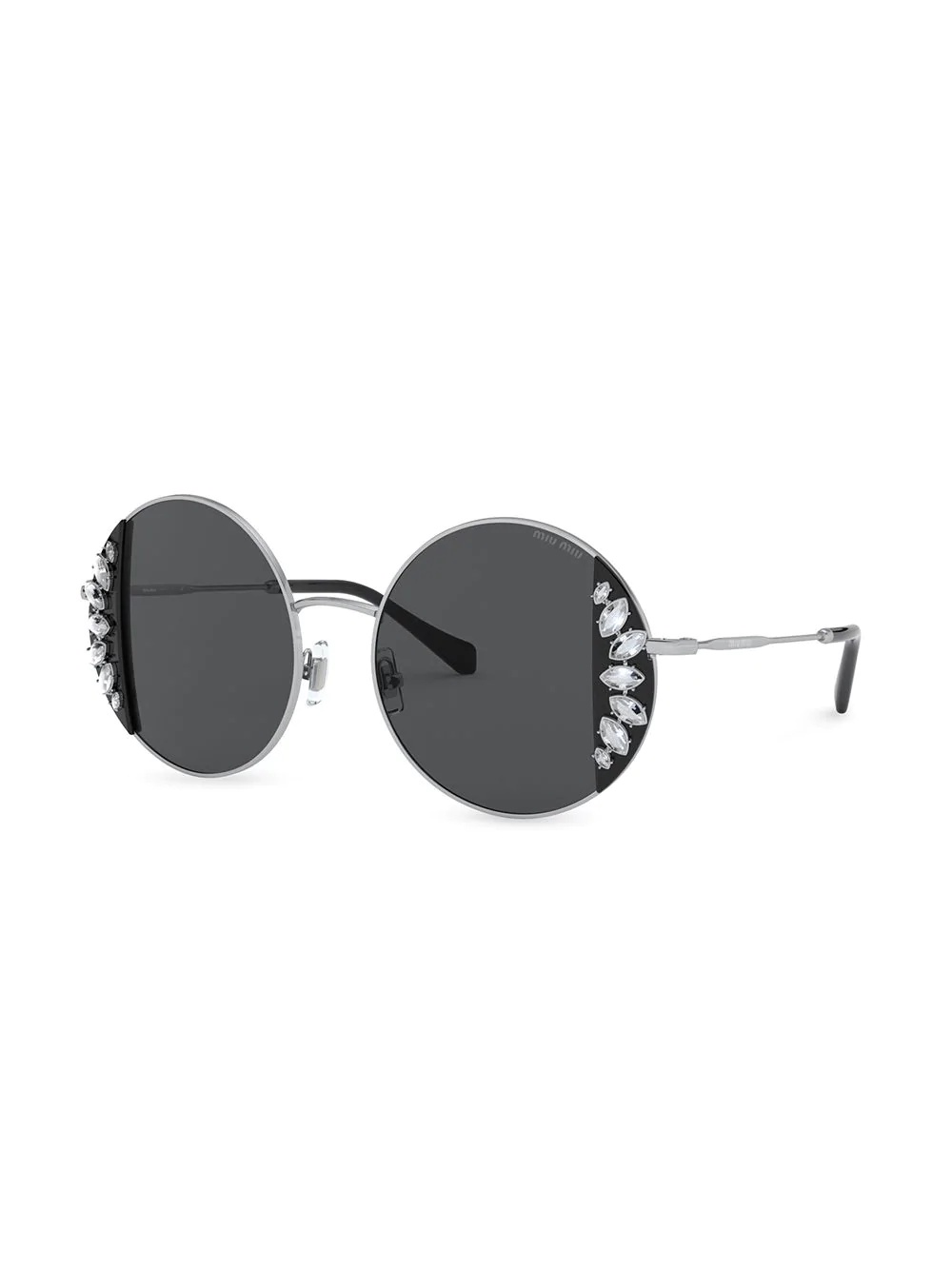 Noir round frame sunglasses - 2