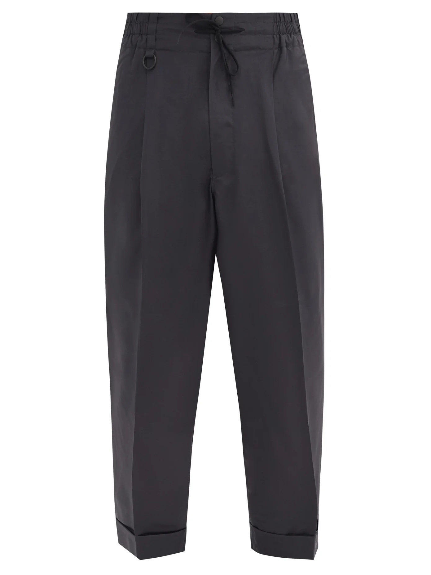 Turned-up cuff ripstop tapered track pants - 1