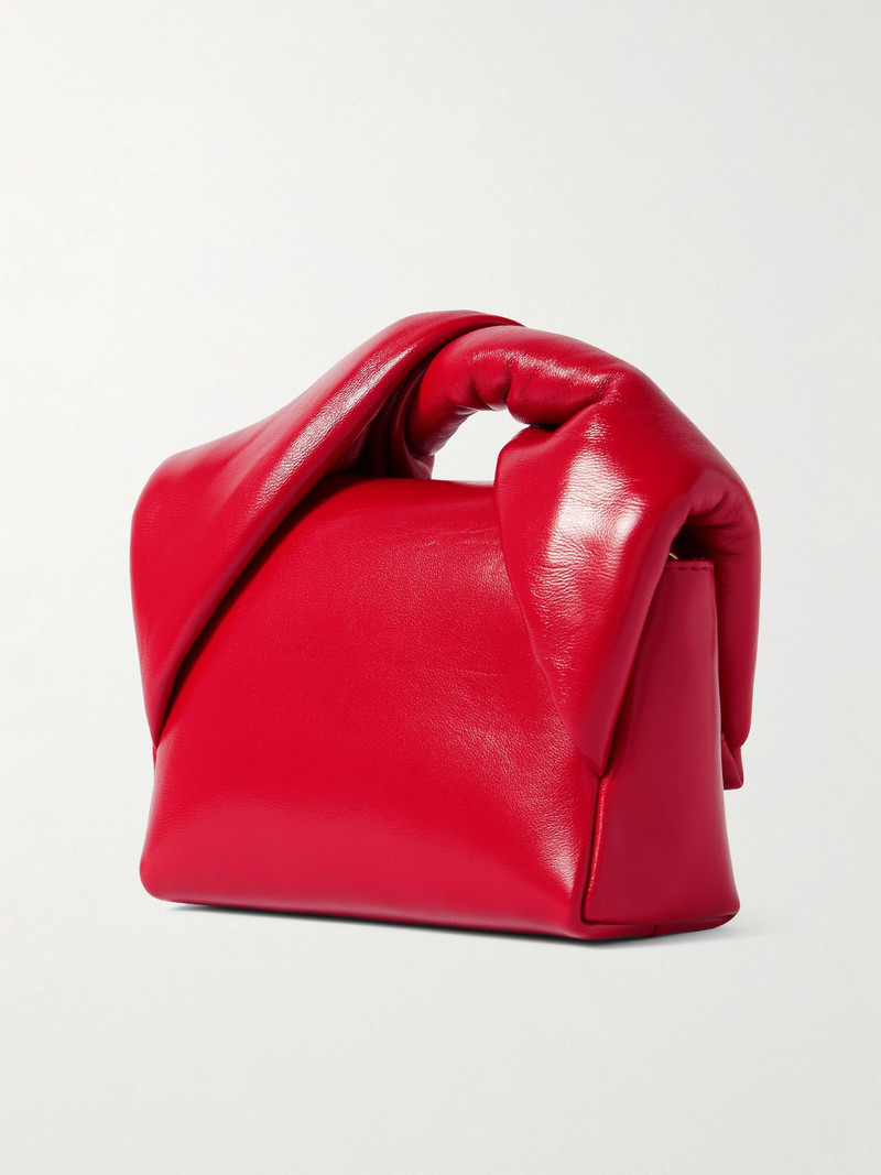 Twister small leather tote Red 3