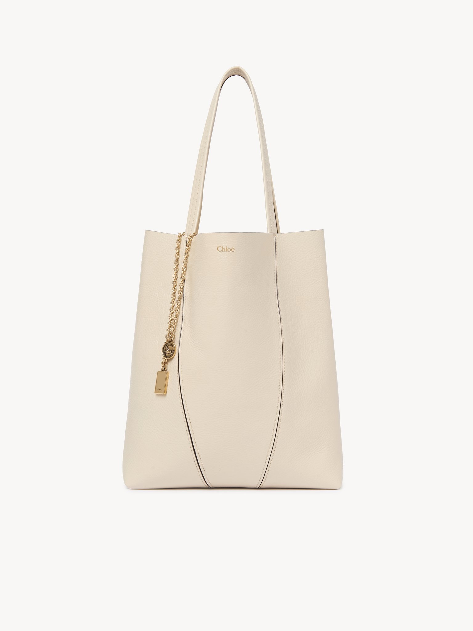 CHLOÉ SPIN TOTE BAG IN GRAINED LEATHER - 3