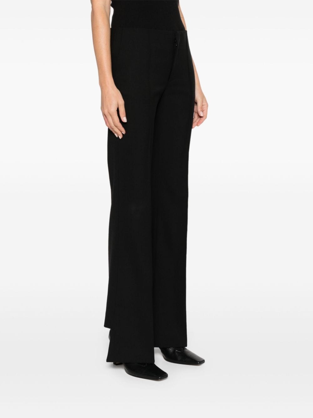 wool flared trousers - 3