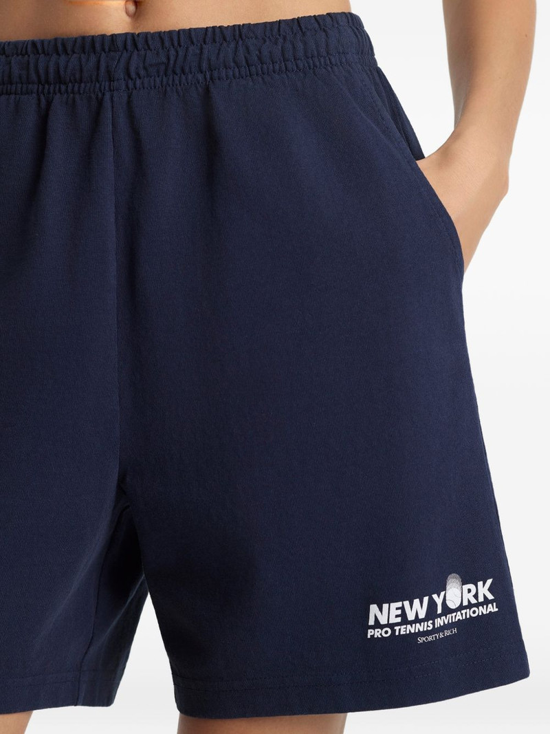 elasticated print-detail track shorts 5