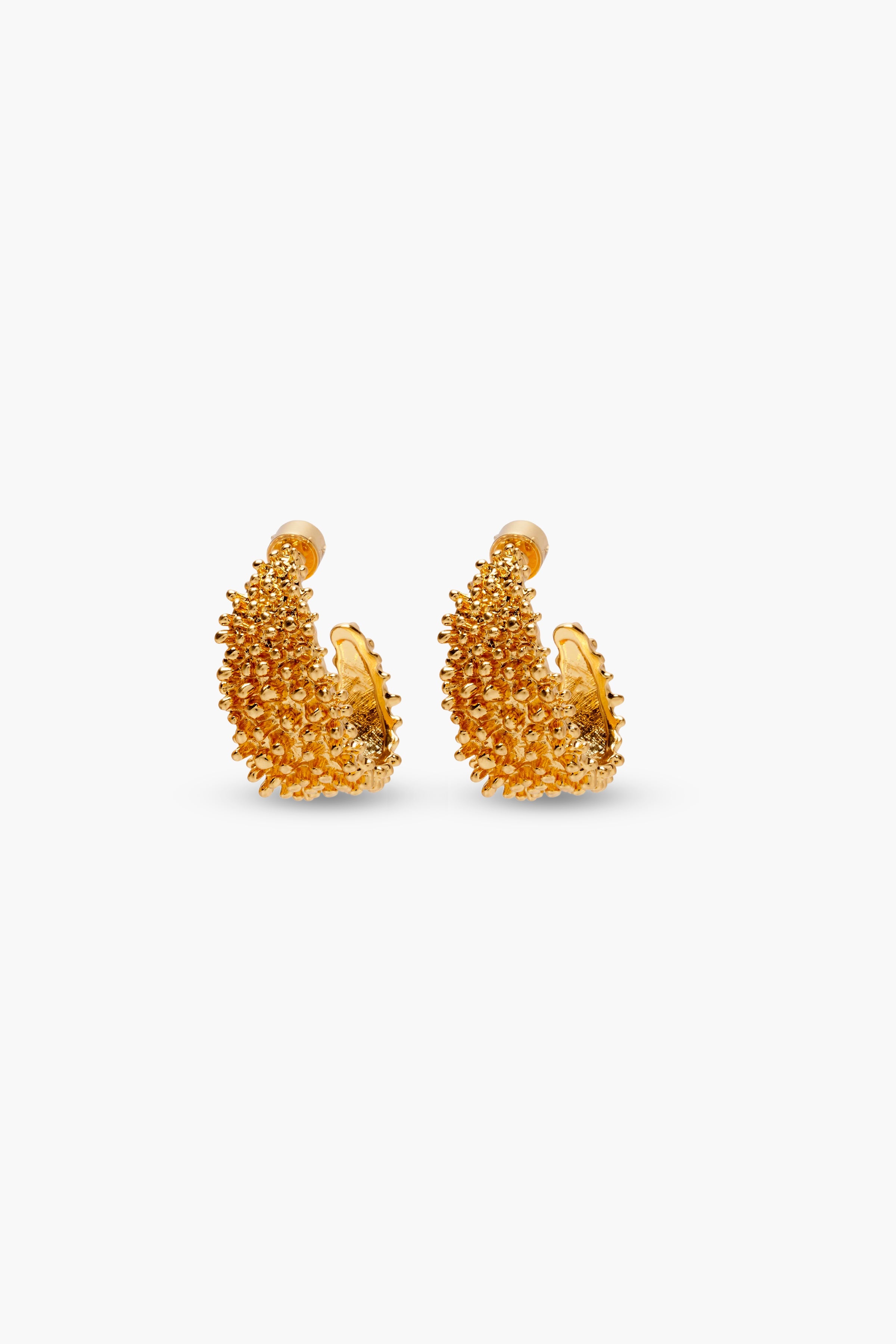 TEXTURED HOOP EARRINGS 1