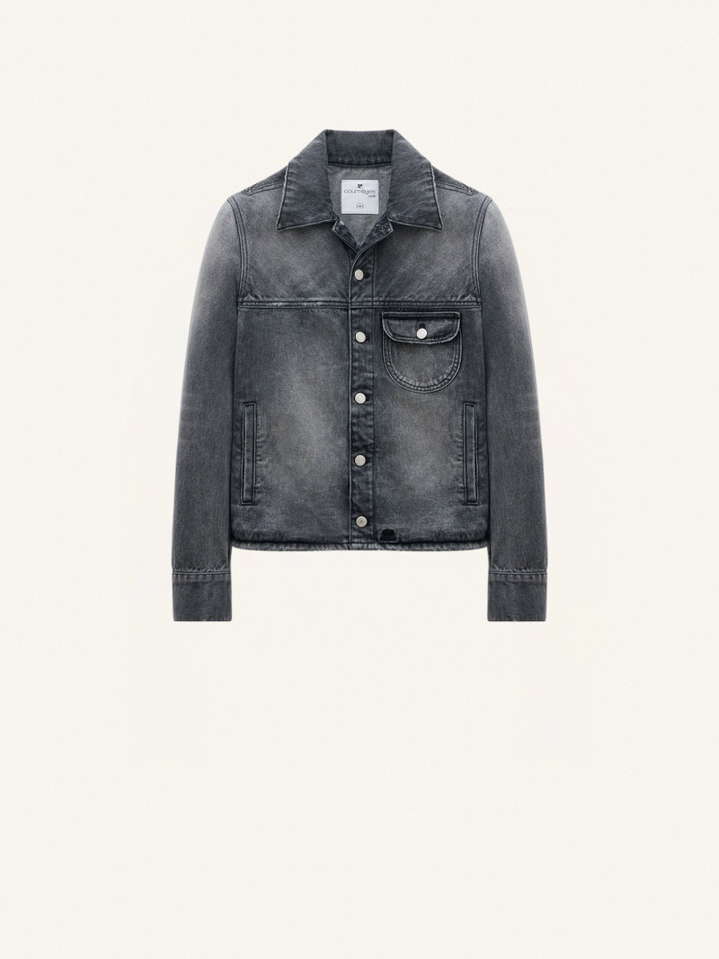 SINGLE POCKET DENIM JACKET - 1