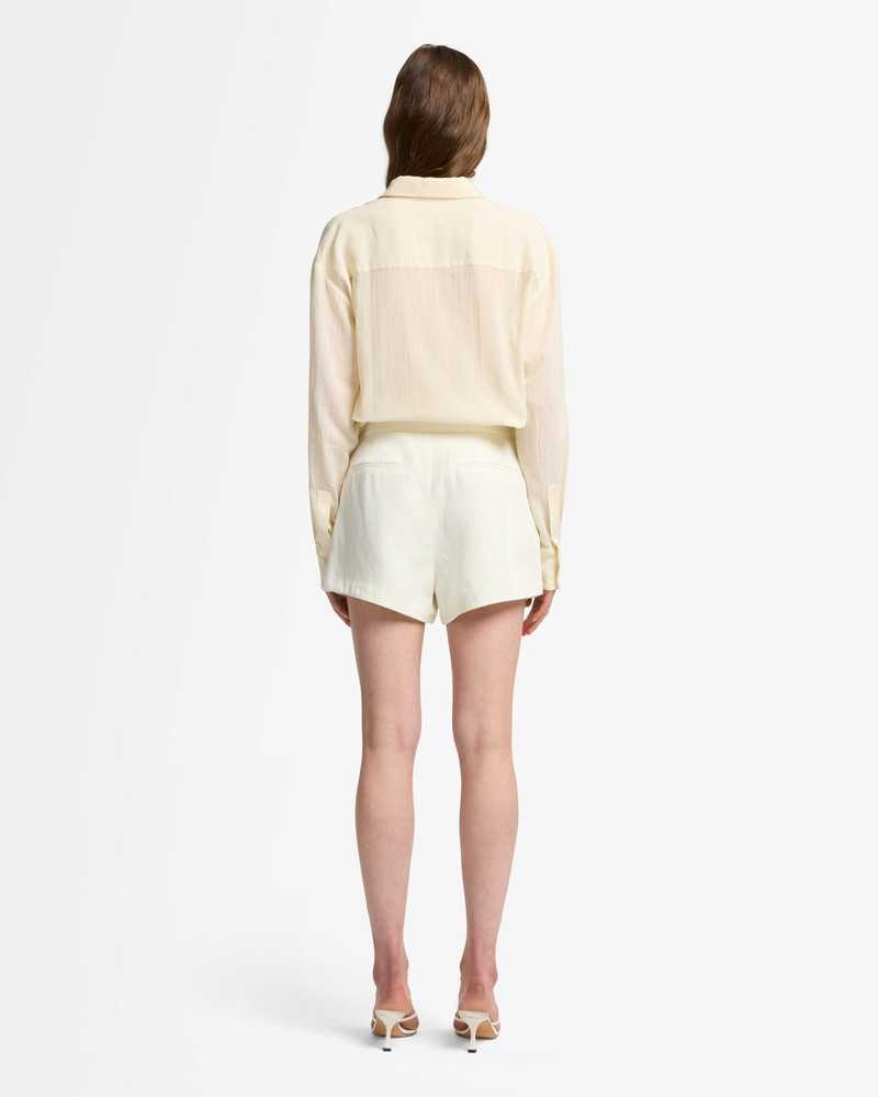 Linen Blend Chino Short in Ivory 5