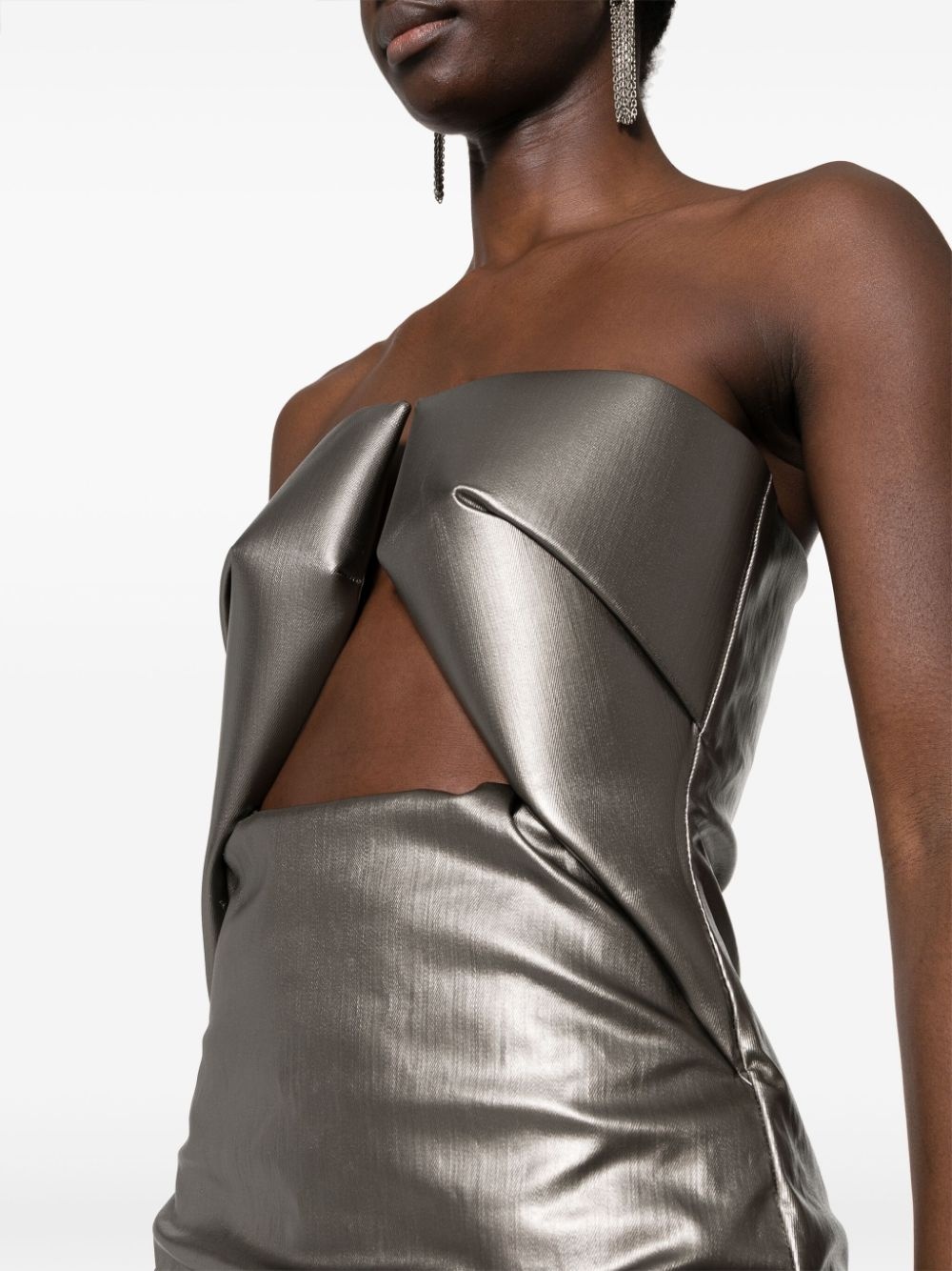 Prong strapless minidress - 5