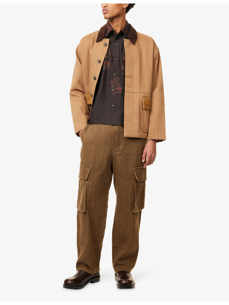 KARTIK RESEARCH Box Short-Sleeve Silk Shirt outlook