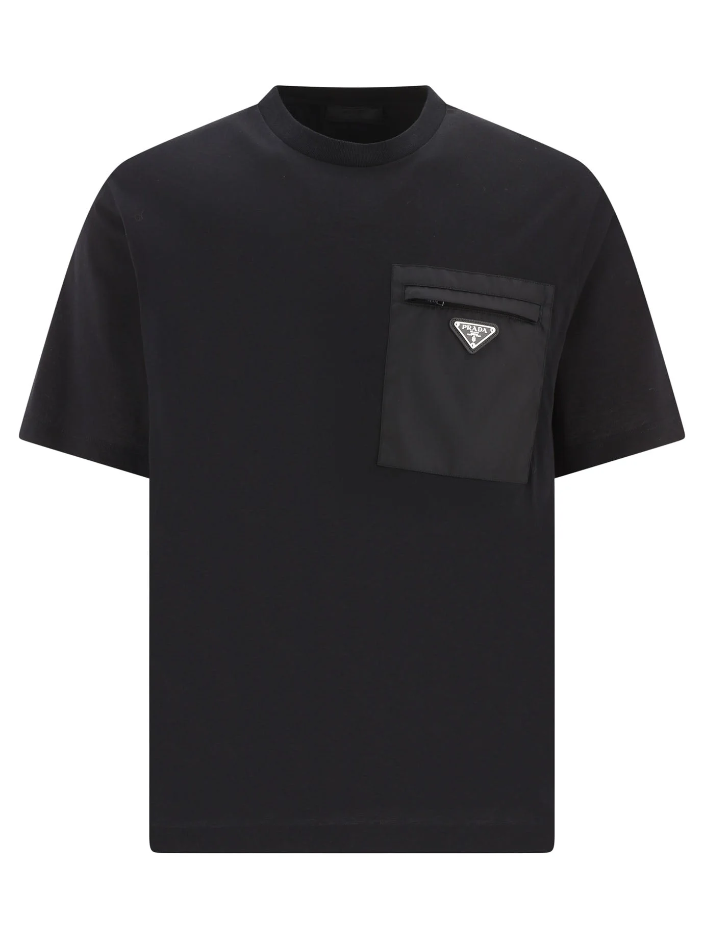 Prada Crew-neck T-shirt In Jersey And Re-nylon - 1