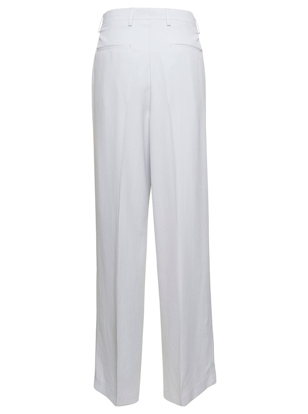 Dries Van Noten Women White Pants With Pressed Crease In Acetate Woman - 2